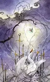 Eight of swords Shadowscapes tarot card upright