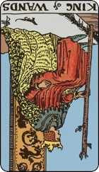 King of wands tarot card reversed