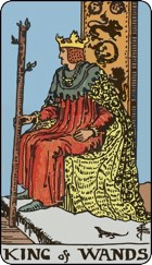 King of wands tarot card upright