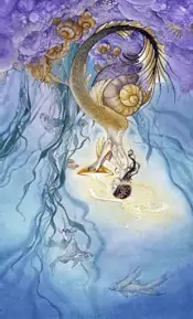 Page of cups Shadowscapes tarot card reversed
