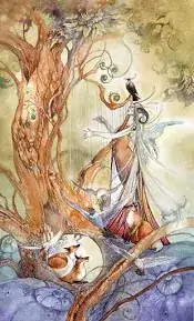 Queen of Wands Shadowscapes tarot card upright