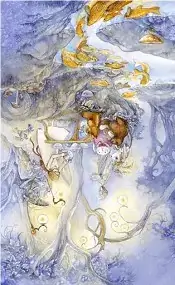 Six of cups Shadowscapes tarot card reversed