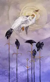 Six of swords Shadowscapes tarot card upright