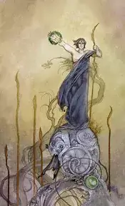 Six of Wands Shadowscapes tarot card upright
