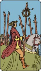 six of wands tarot card upright