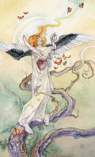 The Justice Shadowscapes tarot card upright