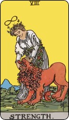 The Strength Rider Waite Tarot card