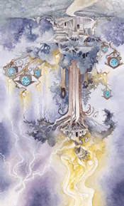 The Tower Shadowscapes tarot card reversed