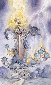 The Tower Shadowscapes tarot card upright