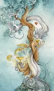 Two of cups Shadowscapes tarot card upright