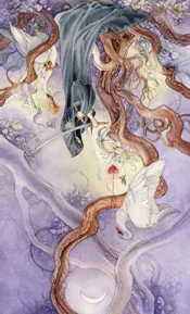 Two of swords Shadowscapes tarot card reversed