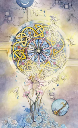 The Wheel of Forutne Shadowscapes tarot card upright